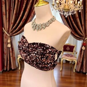 The Eve Sequin Bralette:  Bandeau Edition